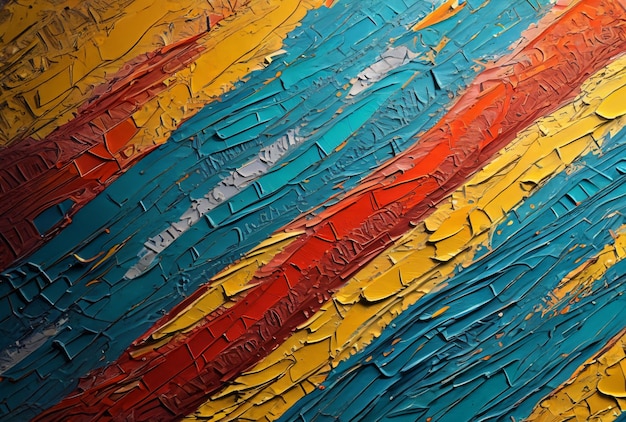 A painting of a rainbow colored line with the words " the word " on it.