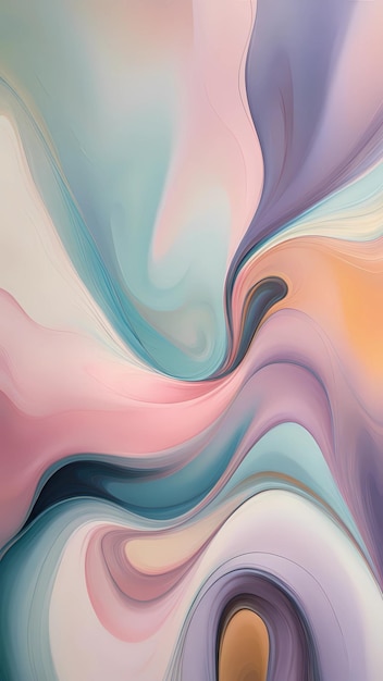 a painting of a rainbow colored wave