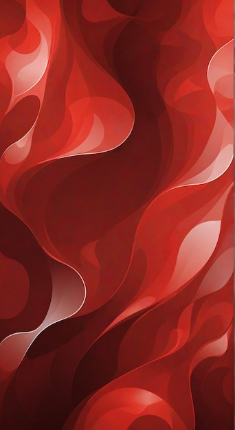 Photo a painting of a red abstract background with a red and orange swirl