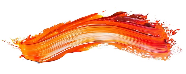 Photo a painting of a red paint with orange paint on it