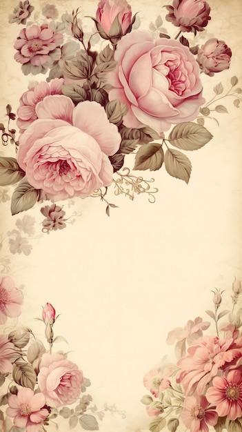 a painting of roses in a frame