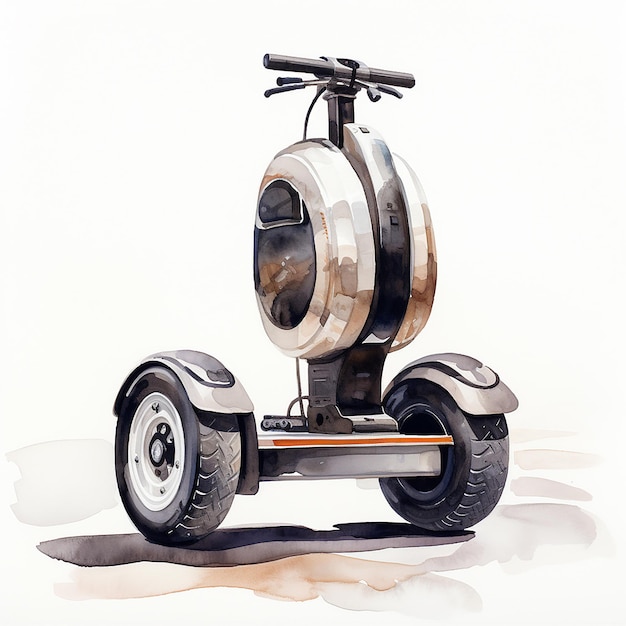 Photo a painting of segway watercolor