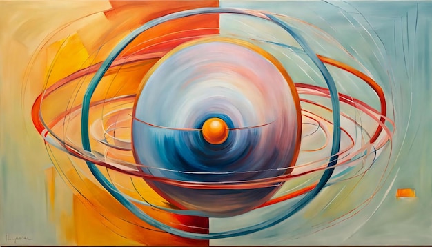 a painting of a sphere that is titled a painting