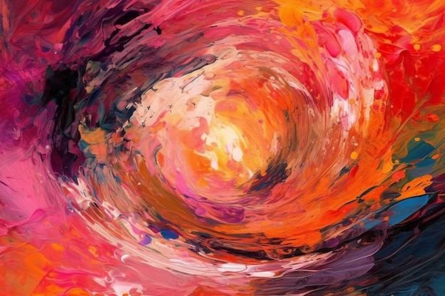 A painting of a spiral with the word love on it