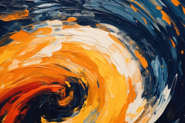 A painting of a swirl