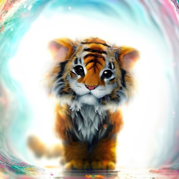 rainbow tiger wallpaper