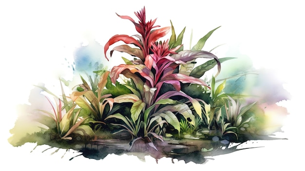 A painting of a tropical plant.