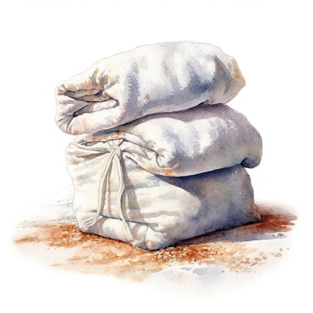 A painting of two towels on the ground