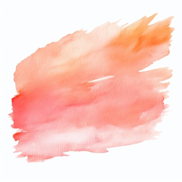 Foto pittura di un'acquerella pittura di una nuvola rosa e gialla generativa ai