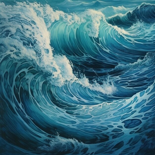 a painting of a wave by person.