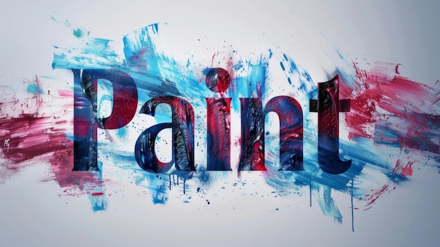 a painting with the word paint painted on it