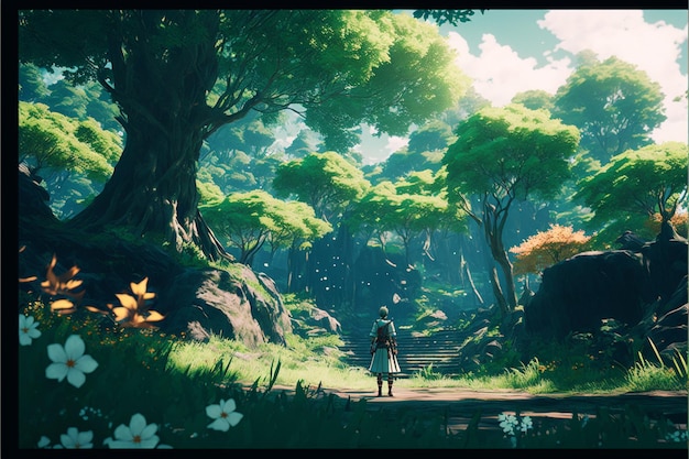 Anime forest wallpaper by Shiro531  Download on ZEDGE  1efd