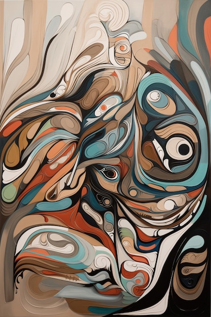 painting of a woman with a large face and a very long nose generative ai