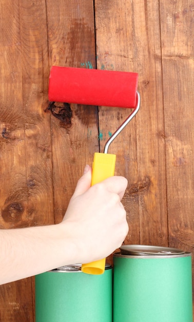 Foto pittura staccionata in legno