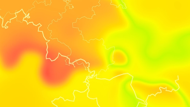 a painting of a yellow and orange background with a red and orange pattern