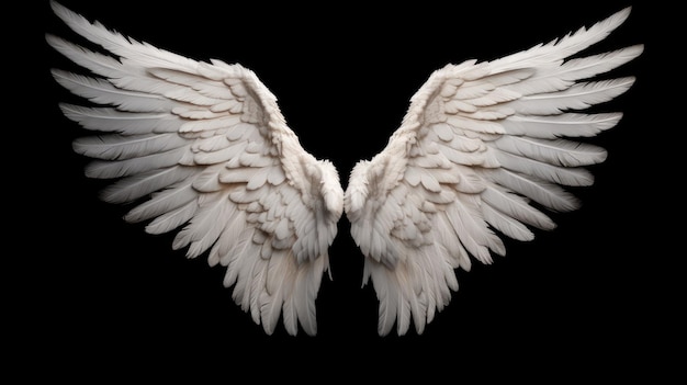 Photo a pair of angel wings with the words angel wings.