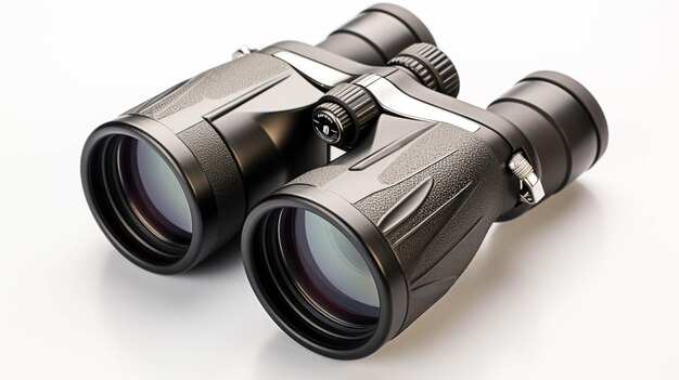 A pair of binoculars on a white background