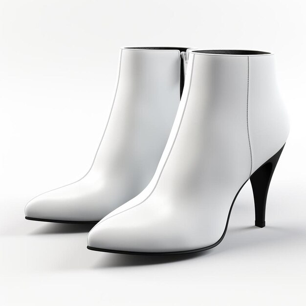 a pair of black boots with a black heel and the black heel.