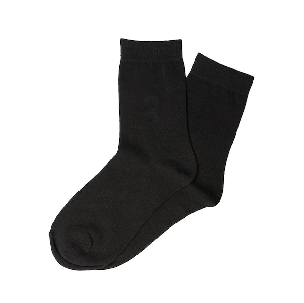 Premium Photo | Pair of black socks isolated on a white background