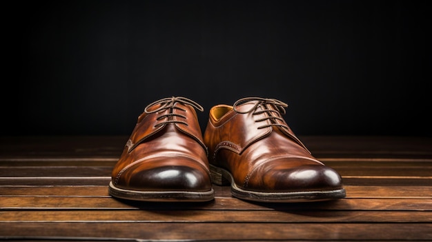 Photo pair of brown shoes