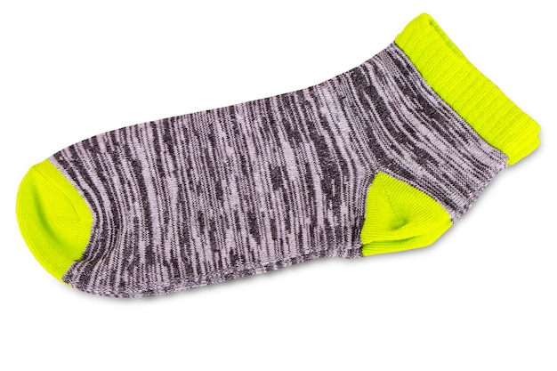 The pair of colored socks isolated on white