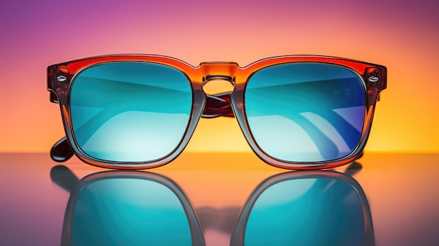 A pair of colorful sunglasses