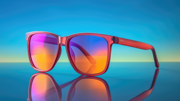 A pair of colorful sunglasses