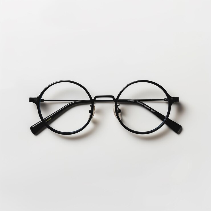 Photo a pair of eyeglasses with a pair of glasses on a white background