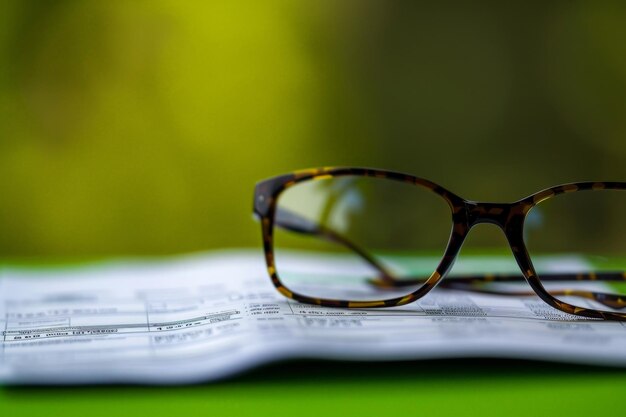 A pair of glasses delicately balanced on top of a book symbolizing the fusion of knowledge and clarity