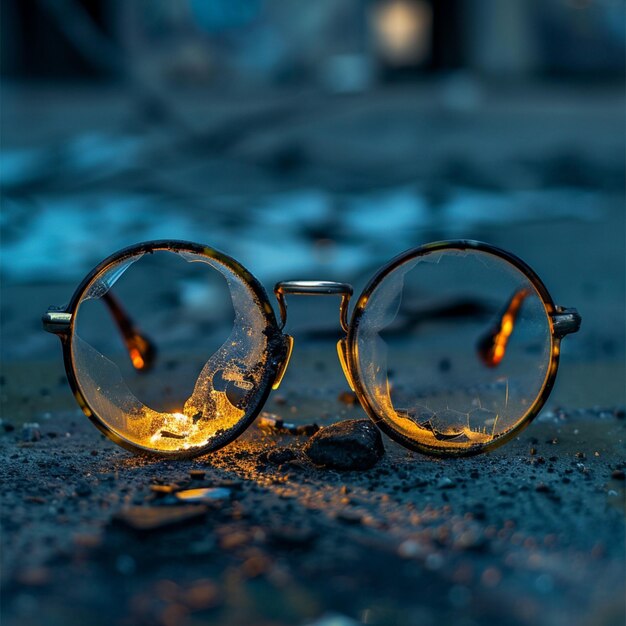 пара очки со словом " огонь " внизу