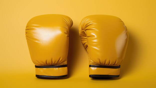 A pair of golden boxing gloves