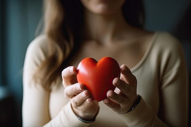 A pair of hands holding a heart shape Heart in the hands