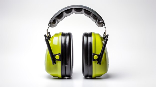 Photo a pair of headphones with a green and black band