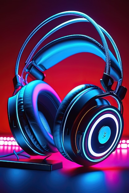 a pair of headphones with the word headphones on them.