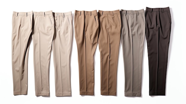 a pair of khaki pants with a white background