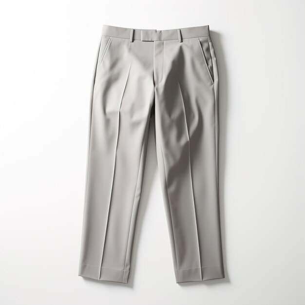 a pair of khaki pants with a white background.