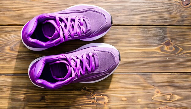 Photo a pair of purple sneakers with the word jogger on the bottom.