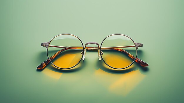 Photo a pair of round glasses