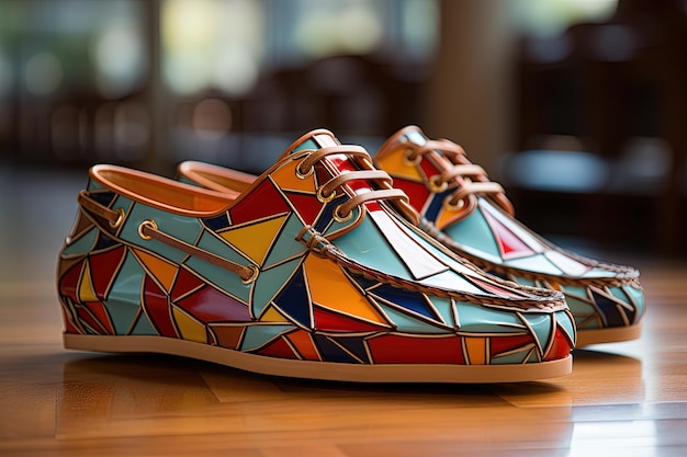 Photo pair of shoe mocassin luxury boat sailboat style illustration generative ai