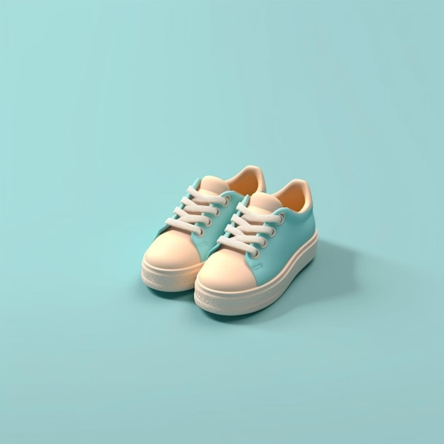 A pair of shoes cartoon illustration AI Generated