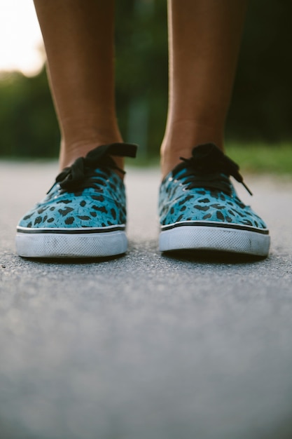 Pair of shoes outdoors