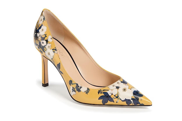 A pair of shoes with a floral print for springtime flair created with generative ai