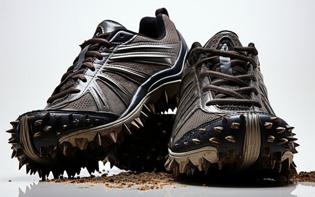 Photo pair of shoes with spikes