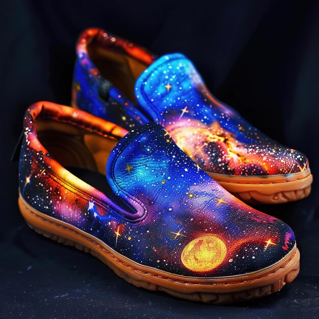 Photo a pair of shoes with stars and the stars on them