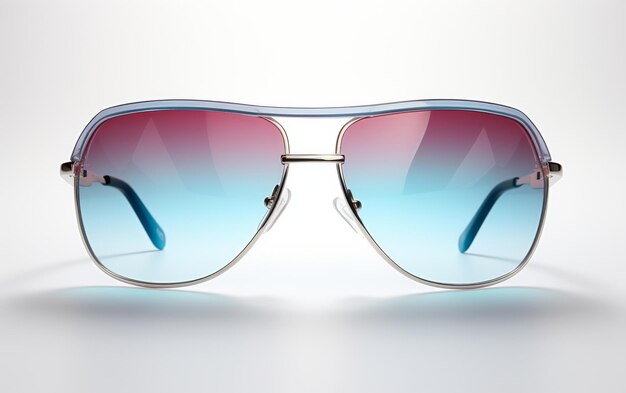 A Pair of Sunglasses on a White Background