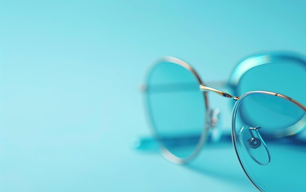 Photo a pair of sunglasses with a blue background