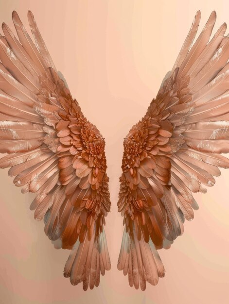 Photo a pair of wings with the word angel on the right side