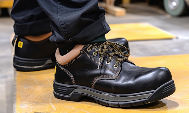 A pair of work boots with the word work on the side