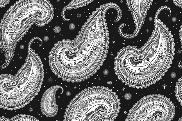 Photo paisley doodle background