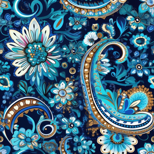 Paisley ornamental seamless pattern